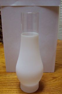 10 FROSTED GLASS OIL LAMP CHIMNEY NEW 66327J