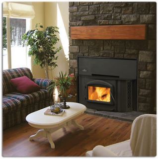   EPI 1402P Wood Burning Fireplace Insert w/ 25 Chimney Liner Package