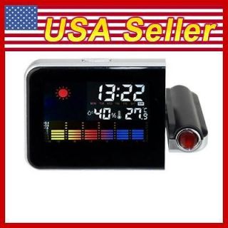   Weather Projection Snooze Alarm Clock Color Display LED Backlight
