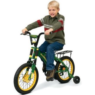John Deere Child Kids 16 Bike Bicycle With Training Wheels