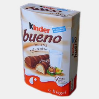   Bueno® crunchy & creamy chocolate bars 6pc  129g from Germany
