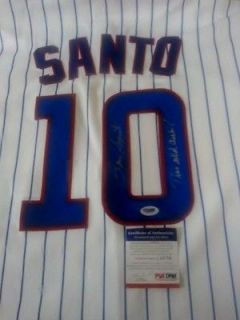 RON SANTO Chicago Cubs Signed Jersey PSA DNA COA W/ THIS OLD CUB 