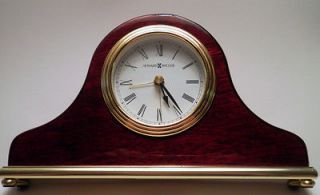 Howard Miller Mantle Desktop Alarm Clock Rosewood Hall Finish w/Roman 