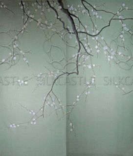 Chinoiserie Handpainted Wallpaper Plum Blossom Shadows