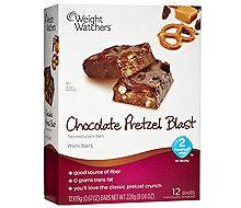 Weight Watchers CHOCOLATE PRETZEL BLAST Snack Mini Bars   1 Box  12 