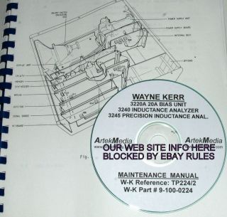 Wayne Kerr 3240 3245 3220A (Inductance anlayzers & Bias Unit) Service 