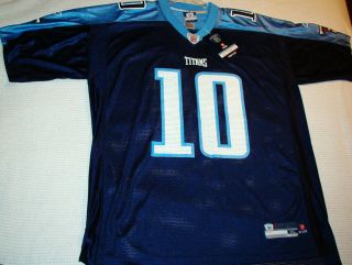 TENNESSEE TITANS BLUE #10 Jersey in Sizes: M, L or XL Authentic NFL 