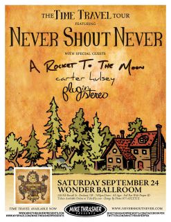 NEVER SHOUT NEVER / A ROCKET TO THE MOON 2011 TIME TRAVEL TOUR 
