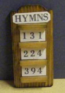 12 Scale Wooden Hymn Board Dolls House Miniature Church Furniture