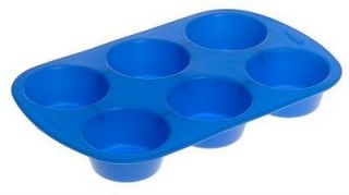   Easy Flex Silicone 6 Cup Muffin Cupcake Cake Brownie Baking Pan NEW