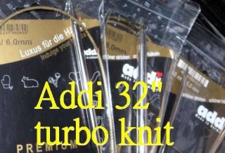 32 Addi 80cm Circular Knitting Needles turbo knit
