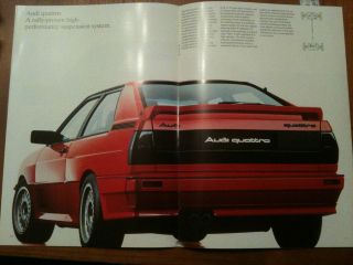 Audi Ur   Quattro Original Factory Brochure   1986   English Language