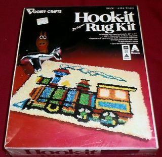 Vintage Vogart Hook It Rug Kit TRAIN #4314 20x27 NIP