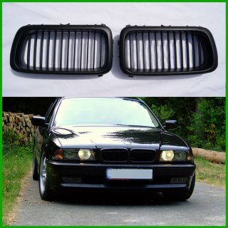 BMW E38 7 Series 95 98 Matte Black Front Center Grille OE Style