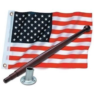 12 x 18 United States / American Flag Kit for Boats   Flag, Pole and 
