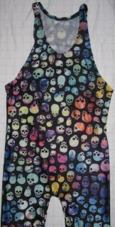 NEW YOUTH &ADULT WRESTLING SINGLET MUTED SKULLS RAZORBACK AND TANK