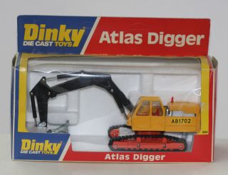 DINKY TOYS 984 ATLAS DIGGER YELLOW ORANGE BLACK JIB SCARCE WINDOW BOX 