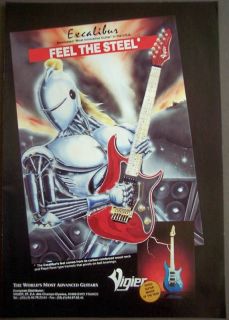 1993 VIGIER Excalibur Guitars original music ad