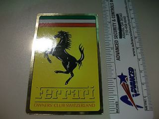 Nice Ferrari Owners Club Switzerland Emblem Sticker Decal 308 512 550 