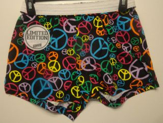 Soffe Ladies Activewear Shorts Lounge Shorts Peace Signs Juniors 