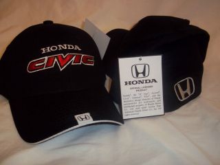 Hat Cap Honda Civic Flex Fit Fitted Black Small / Large