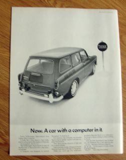 1968 VW Volkswagen Squareback Ad Now A Car with a computer in it