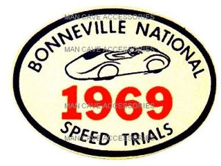 Vintage 1969 Bonneville National Speed Trials Vinyl Decal Sticker