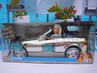 Barbie My Scene My Bling Bling Wheels Chrome Silver Car Silver Paint 