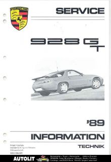 1989 Porsche 928 928GT Service Managers Manual