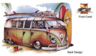 Volkswagen, bus/vanagon Split Window Peace Van with Surfboards, New T 