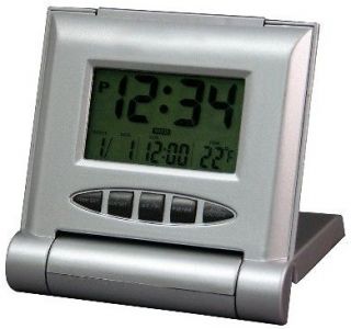   Solar Travel Alarm Clock w/ Loud Beep Alarm & Temperature Display