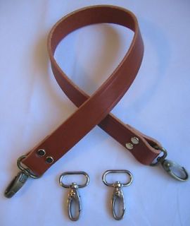Tan Wide Leather Purse Handbag Replacement Strap 1 in.