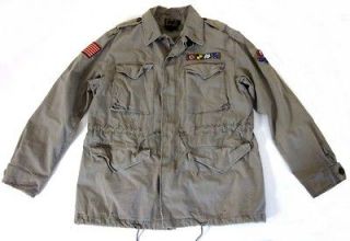 Nwt Ralph Lauren Polo Olive Beaded / Distressed Military Field Coat 