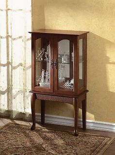 New** Birch Veneer and Alder Simply Elegant Curio Cabinet