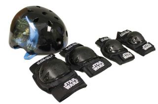 Star Wars 97930 Child Helmet with Elbow Knee Pads Bicycle/Skate Combo 