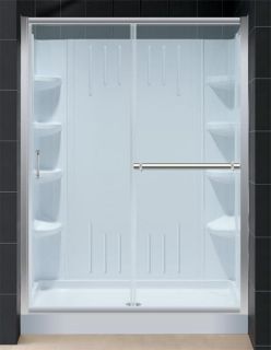 DreamLine DL 6090C 01CL INFINITY PLUS Shower Door, 30x60 Base 