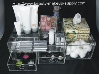DELUXE ACRYLIC COUNTER TOP COSMETIC MAKEUP ORGANIZER w/ DRAWER #5632