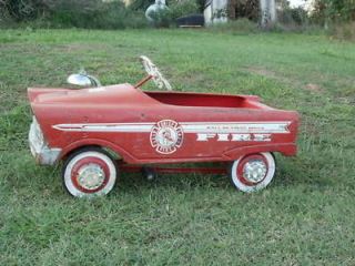 Collectible Antique Vintage 1958 Ford Fire Chief Car Pedalcar