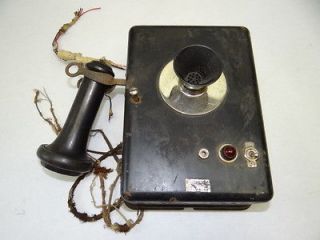 Vintage Used Old Black Broken Stromberg Carl​son Telephone MFG Co 