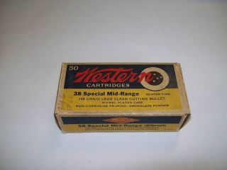 Vintage Western 38 Special Mid Range Bullet Ammo Box