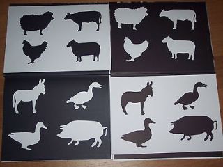 Farm Animal Stencils & Templates Pig, Sheep, Cow, Duck   Art, Cake 