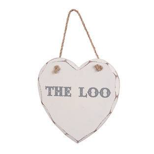 CHIC & SHABBY WOODEN DOOR SIGN, SIGNS FOR BATHROOM LOO KITCHEN LOVE 