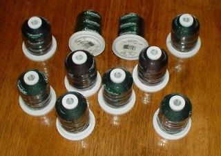 Signature UV Thread Polyester Lot of 10 Navy Green Brown