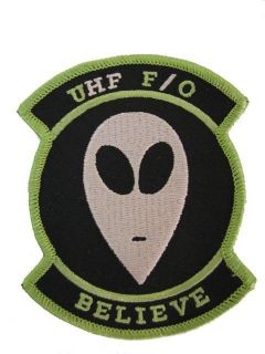   OPS NAVY BELIEVE UFO UHF F/0 SPACE SATELLITE ALIEN AREA 51 PATCH NEW