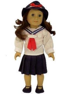NEW 18 DOLL CLOTHES FOR AMERICAN GIRL MOLLY RUTHIE SKIRT,HAT,BLOUSE 