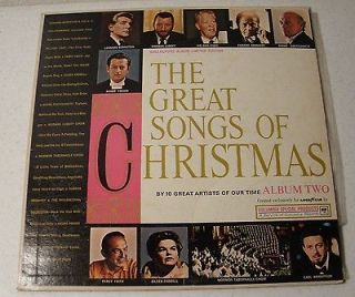 Vintage Vinyl Record Album The Great Songs of Christmas Album Two