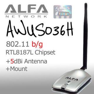   AWUS036H USB Wireless G WiFi Adapter +5dBi Antenna REALTEK RTL8187L