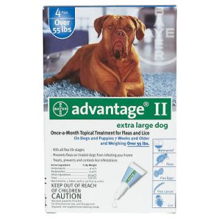 Bayer Advantage Flea Control Blue For Dogs Over 55 lb  BLUE 100 4 Free 