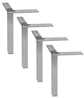   Square Brushed Steel/Chrome Bench/Coffee Table/Furniture Legs 50034 4