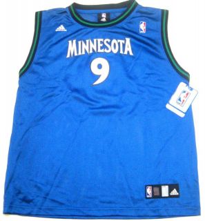 NBA Adidas Minnesota Timberwolves Ricky Rubio Youth Blue Jersey